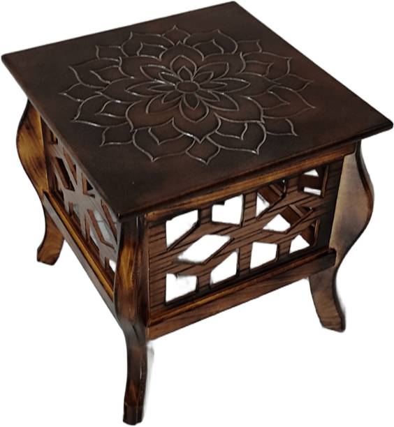 NICE CRAFTS Wooden Stool with an Antique Finish for Sitting in The Living Room Stool