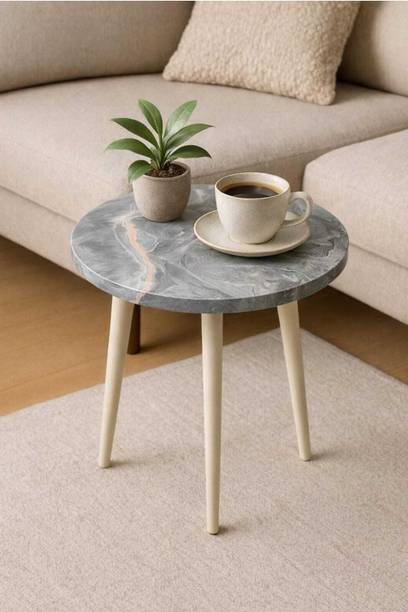 Aarique Scandi Round Side Table Living & Bedroom Stool