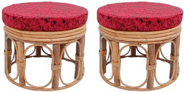 MiiArt MiiArt Bamboo Cane small round Stool with Cushion use for Siting 28x33cm Stool