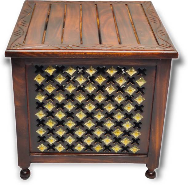 manzees Beautiful Design Wooden Stool with Storage, Bedroom Stool, Side Table for Sofa Stool