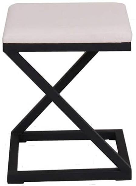 Indian Decor 29600 Classic Stool Fashionable Creative PU Coffee Table Stool Metal Frame Small Stool