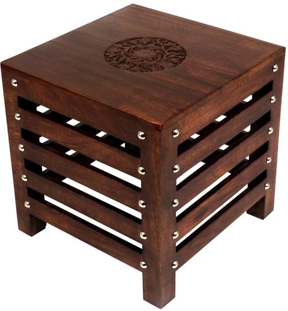 MAILAARTS Wooden Handcrafted Antique Stool for Living Room, Office, and Outdoor Decor Solid Wood Coffee Table