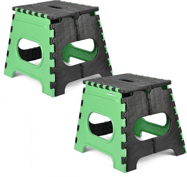 HOMESTIC Collapsible Stool Outdoor-Fishing-Gardening-Travel|Pack of 2|Small|Green & Black Stool