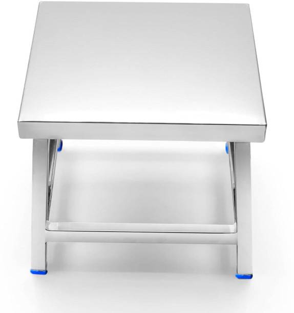 MEENA ENTERPRISES Heavy-Duty Stainless Steel Table,Durable & Multipurpose,Kitchen utility table Stool