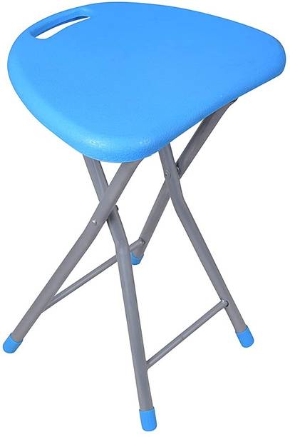 AJAAQI Blue Folding Stool Portable Stool Lightweight Stool Made in India Kitchen Stool