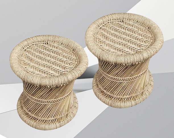 SHIKSHA Bamboo mudda/Muddi/stool for balcony/garden Natural Outdoor & Cafeteria Stool