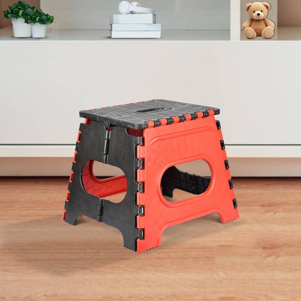 KUBER INDUSTRIES Square Folding Seating Stool for Toy-Clothes-Books|M ZH006BU|Navy Blue Stool