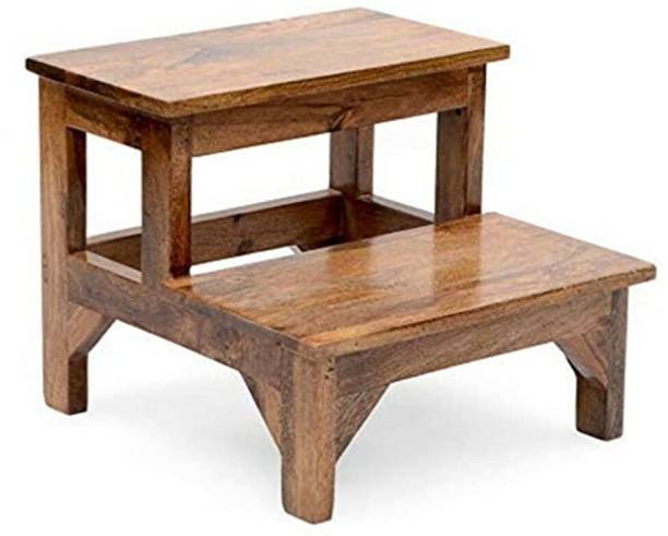 Daintree Solid Wood 2 Step Stool/Foot Rest/Stepping Stool for Living Room/Home /Kitchen Kitchen Stool