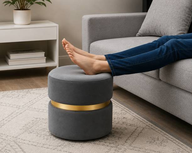 ANA craft Ottoman Round Small Foot Rest Stool for Living Room Office, Living & Bedroom Stool