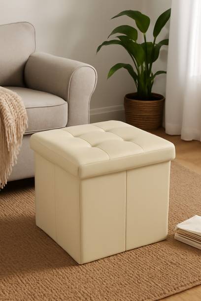 Gamya FOLDABLE OTTOMAN POUF STOOL (BED ROOM / LIVING ROOM / OFFICE ) USES Living & Bedroom Stool