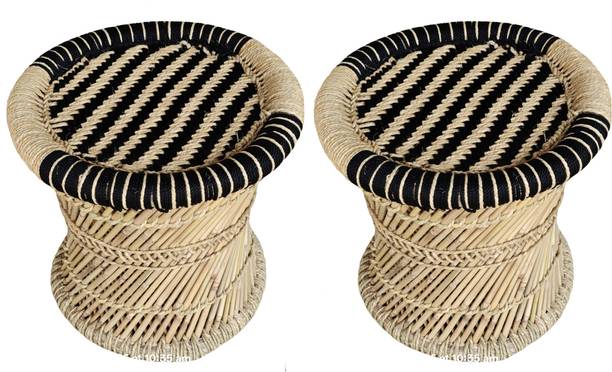 Bhavishya Handmade Bamboo stool for Home & Office Size 15X15 Outdoor & Cafeteria Stool