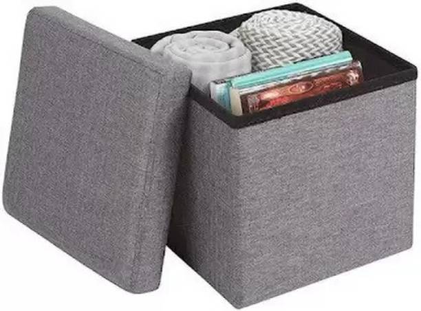 Exxelo Living Room Cube Shape Sitting Stool Living & Bedroom Stool