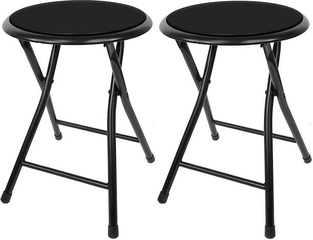 IYB 18-Inch Padded Round Folding Stool for, Room,Kitchen,Office,Breakfast (set of 2) Living & Bedroom Stool