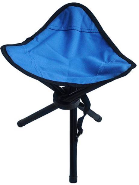 KUBER INDUSTRIES Portable Portable Stool for Travelling|Foldable|Tripod 3 Leg Chair |BLUE| Stool