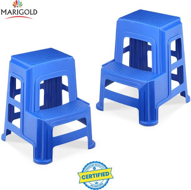 Marigold 100% Virgin Plastic Step Stool for Kitchen, Bathroom, Bedroom, Living Room Kitchen Stool
