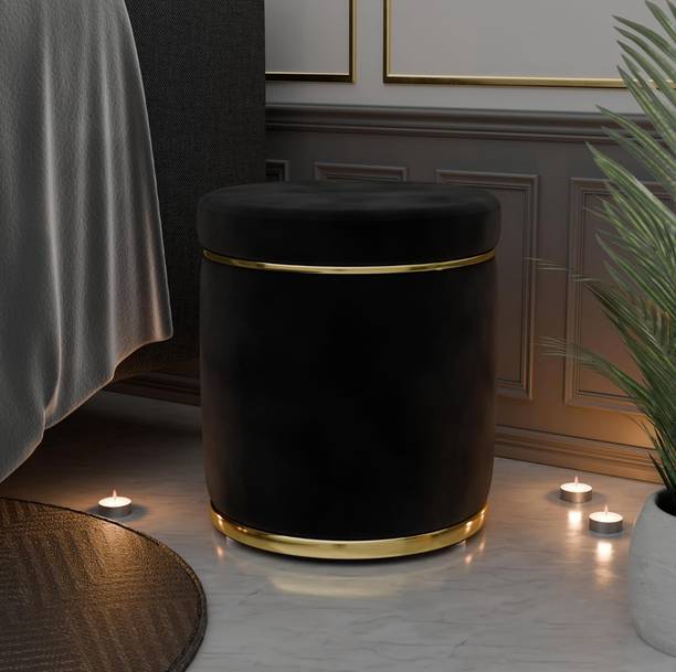 Access craft Access Craft Ottoman Pouffes Stool for Living Room Sitting Stool (Black) Stool