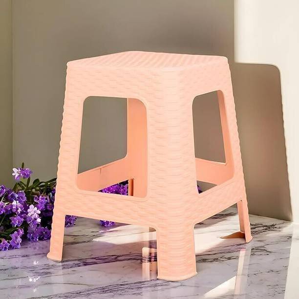 HOMESTIC Plastic Sitting Stool for Indoor Or Outdoor|Home & Garden|Cream Stool