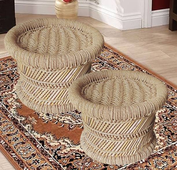 RCLV Handmade Bamboo mudda/Muddi/stool for balcony/garden Outdoor & Cafeteria Stool