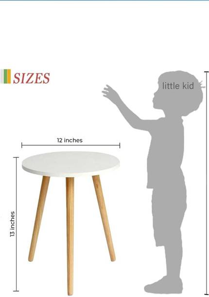 Aarique Scandi Round Side Table Living & Bedroom Stool