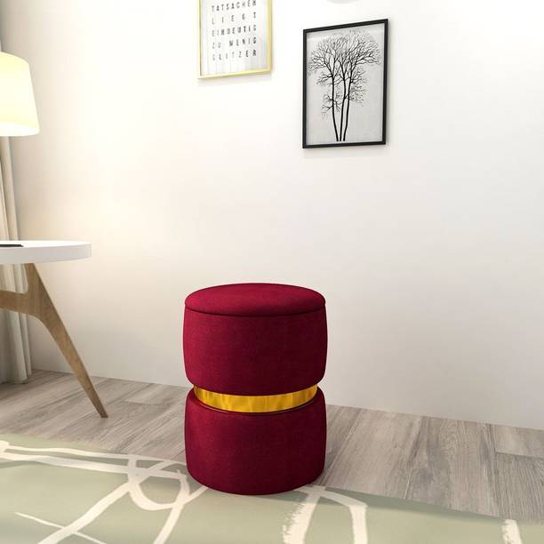 ganiwood Wooden Ottoman Stools, Pouffe Footstool, Pouf for Office Home & Dressing Table Stool