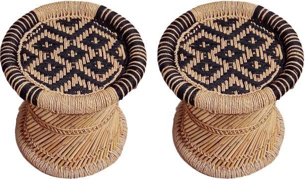 LV Handmade Handmade Bamboo stool for Home & Office Size 15X16 Outdoor & Cafeteria Stool