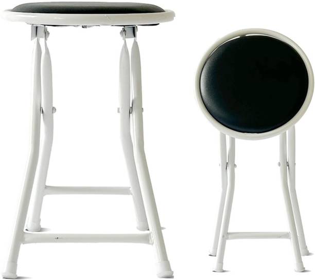 koorsi and co Compact Foldable Round Metal Stool Set-1, Heavy Duty 18-Inch Portable Stool Kitchen Stool