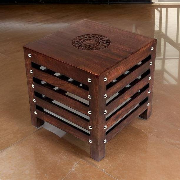 OverseasMart Wooden Stools 12x12 inches for Living Room Sitting Chair for Home Living & Bedroom Stool