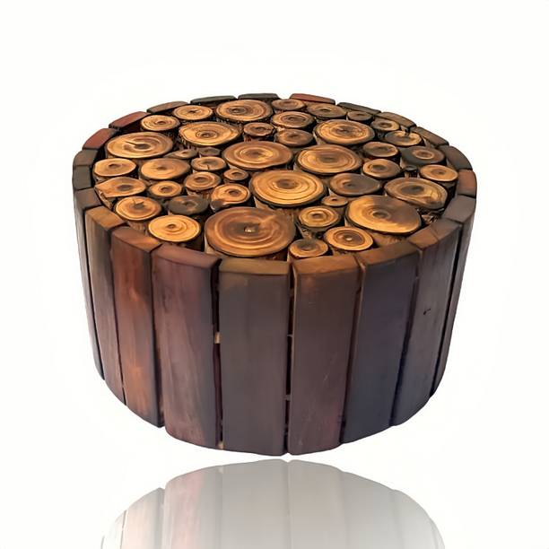 Estival craft Wooden Round Shape Stool Table Bedside Coffee Table for Living Room Living & Bedroom Stool
