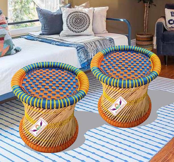 LV Handmade Handmade Bamboo stool for Home & Office Size 15X16 Outdoor & Cafeteria Stool