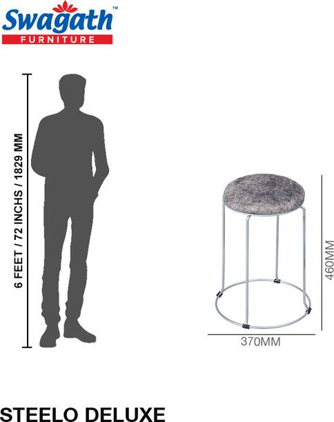 swagath furniture Steelo Sitting Stool for kitchen and houeshold work Outdoor & Cafeteria Stool