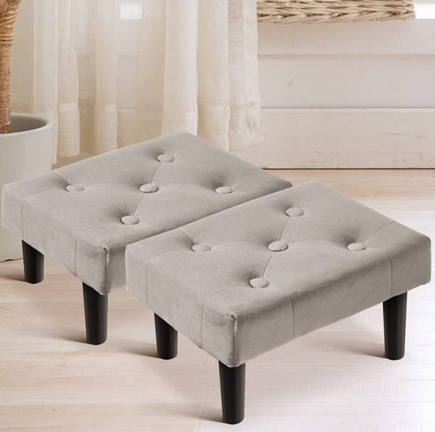 ganiwood Gani wood Ottoman Round Small Foot Rest Stool for Living Room Office, Stool