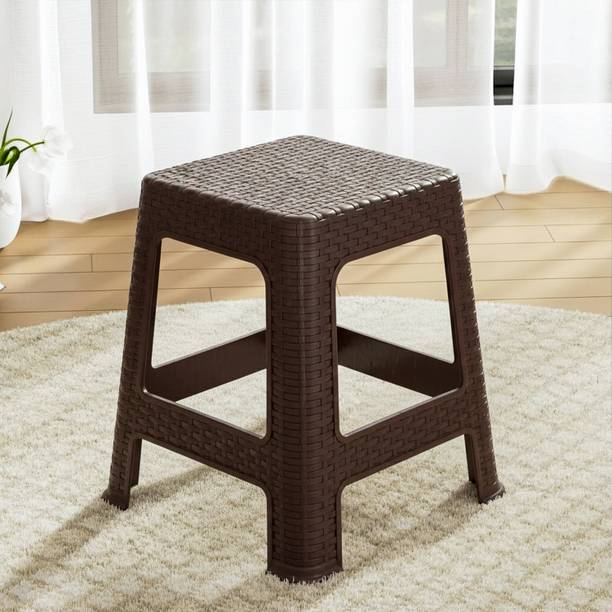 HOMESTIC Plastic Sitting Stool for Indoor Or Outdoor|Home & Garden|Brown Stool