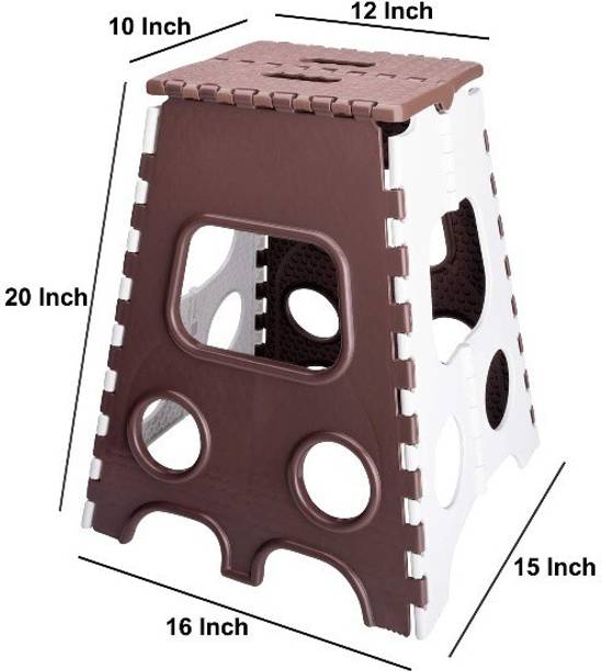 DHANVI ENTERPRISE SB-PL-S-18"-BROWN Living & Bedroom Stool