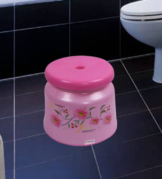 HOMESTIC Bathroom Stool|Plastic Stool for Bathroom|Pink Stool