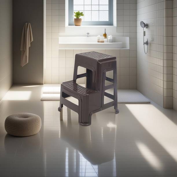 Furniture Yard Supreme Multi-Purpose Stepper Stool for Kitchen and Office Use Bathroom Stool