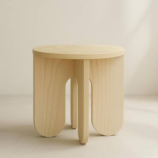 NIRAJDABHI Beige Wooden Accent Stool Table for Indoor Use Stool