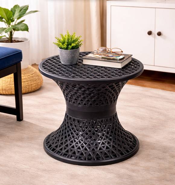HOMESTIC Plastic Mesh Damroo Seating Stool|Both Sided Stool for Guestroom|Brown Stool