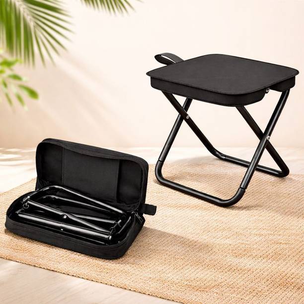 7STAR ENT Heavy Duty Folding Stool | Steel Frame | Portable Camping Travel Seat Outdoor & Cafeteria Stool
