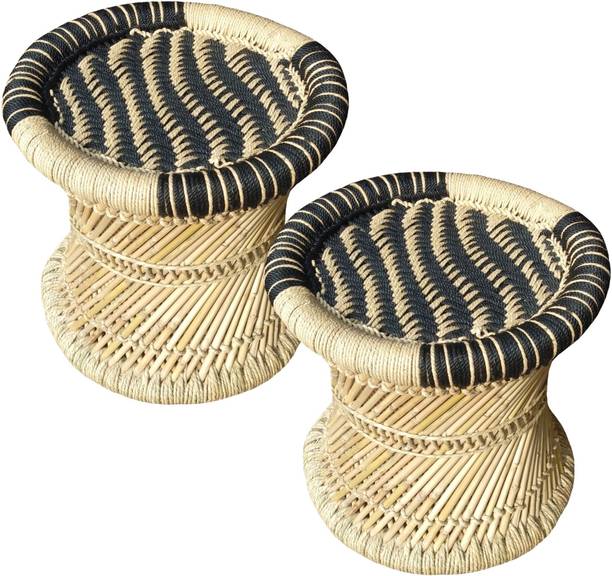 Bhavishya Rajasthani Hand Made Office Livingroom Bamboo Mudda Chair For Outdoor & Cafeteria Stool
