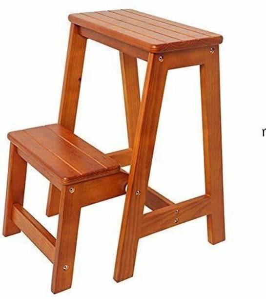 Mahoksha Foldable Wooden Step Stool for Kitchen and Home and Kitchen Stool