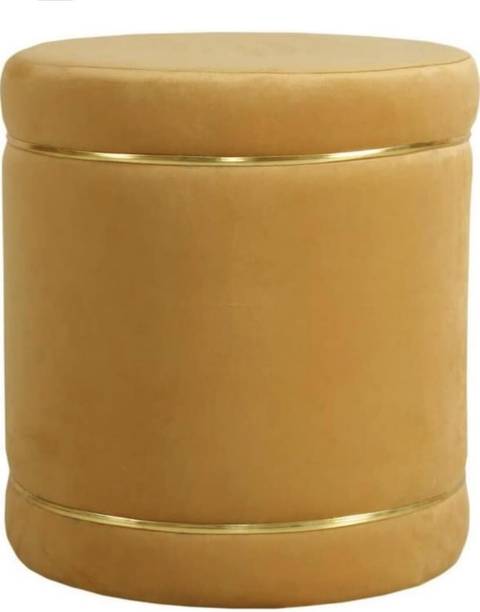 ganiwood Ottoman Footstool Storage Velvet Round Vintage Pouffe Stool Dressing Table Stool