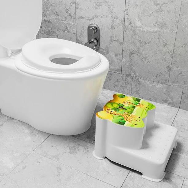 Extrawish Kids Toilet Training Set with Step Stool and Potty Seat, Bathroom Stool