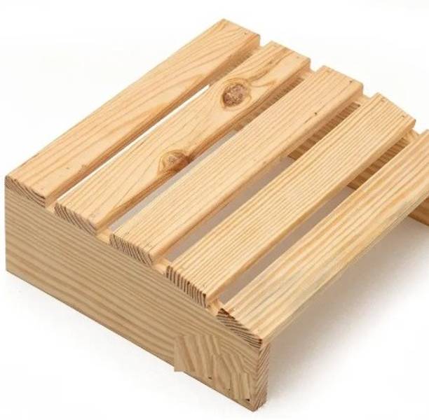 ZIGLON Natural Wooden Under Desk Foot Rest with Non-Slip Surface Living Bedroom Stool Stool
