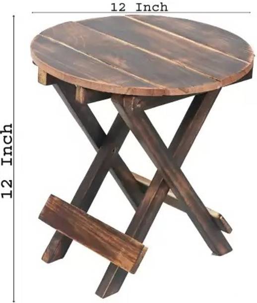 Anaya AfroZ Wooden Folding Round Stool Foldable Stool for Office, Kitchen & Home Décor Living & Bedroom Stool