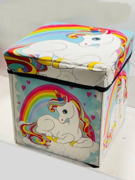 achyuta creation Cotton kids stool cum storage box Storage Basket
