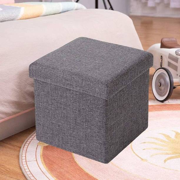 VAGANI ENTERPRISE Storage Folding Cube Shape Chair Sitting Stool Storage Box