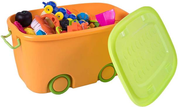 GRACIOUS MART 25 Litre Toy Storage Organiser With Wheels And Lid For Kids Toys, Clothes Storage Box