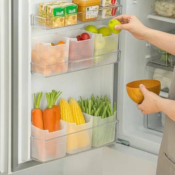 Ishtish Plastic Fridge Door Organiser Storage Basket