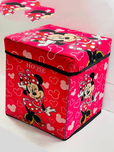 achyuta creation Cotton kids stool cum storage box Storage Basket