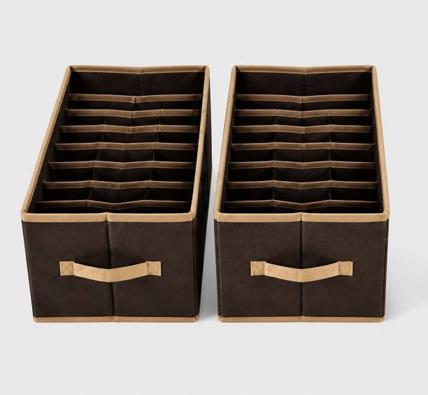 ANJUMPOINT 7 Grid Wardrobe Organizer For Clothes Storage Organizer Foldable for Jeans etc Storage Box